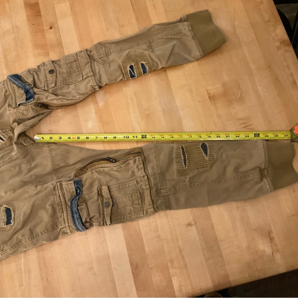 Heritage America Y2K Cargo Pants Men’s W32 L31 Distressed Utility HTF! - Picture 11 of 13